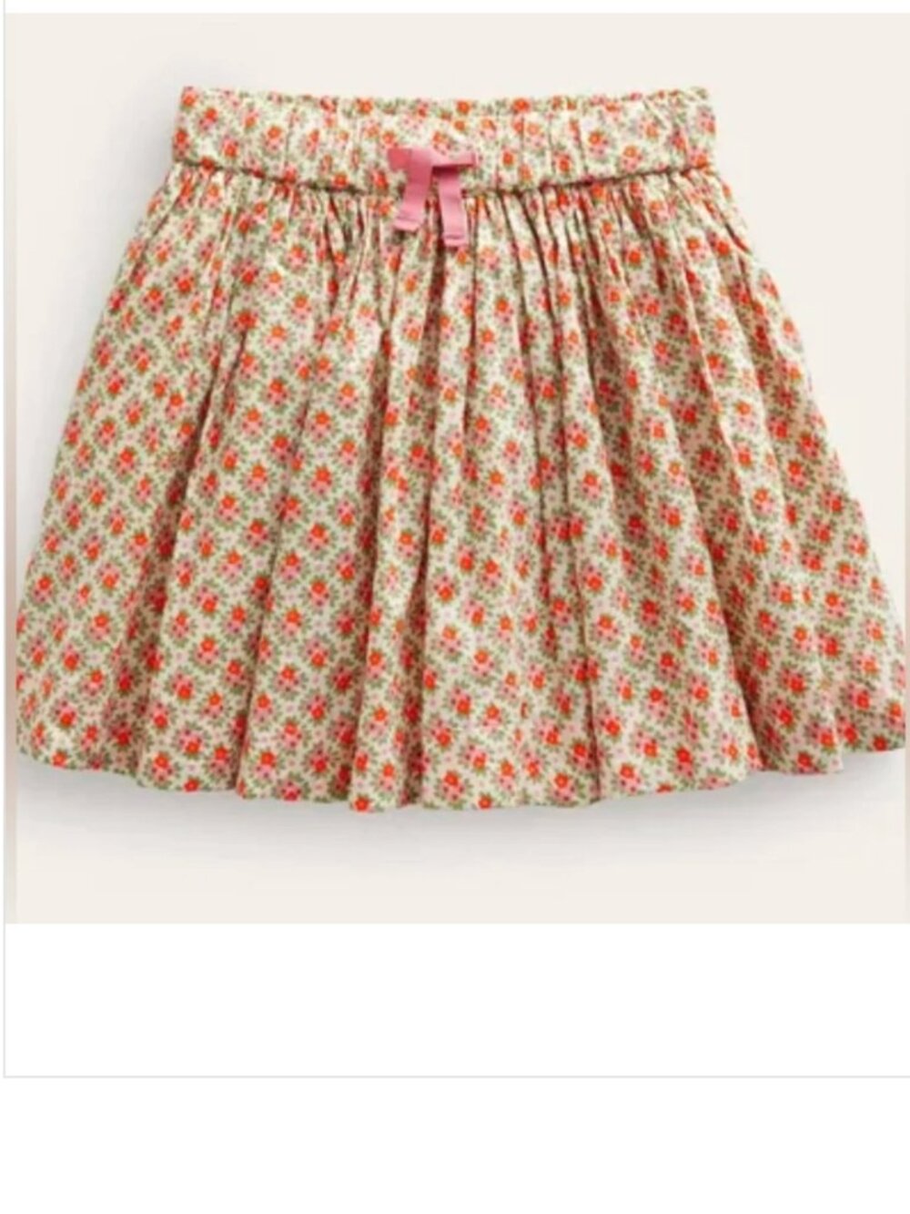 Mini Boden 6/7Y Floral Twirly Cotton Skirt